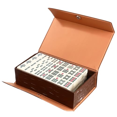 Alasum 1 Satz Mini Mahjong Set Tragbares Reisespiel für Partys Mini Mahjong mit Box für Zuhause und Unterwegs von Alasum
