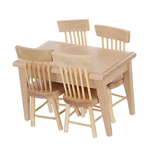 Alasum Miniatur-puppenhaus-möbelset Mini-Tisch und -stühle Puppenhaus-deko-Requisiten Kreative und Schicke Miniatur-tischsets für Jungen und Mädchen von Alasum