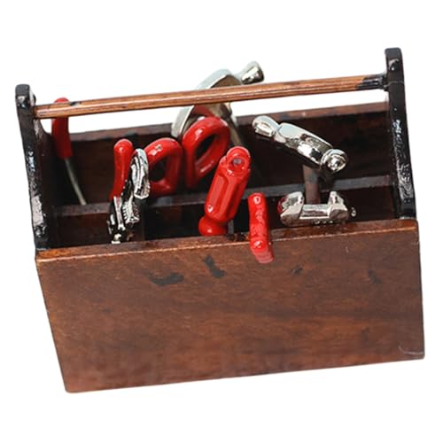 Alasum Puppenhaus-miniaturen – Mini-werkzeugkasten-Spielzeug Im Maßstab 1/12 Miniatur-werkzeugset Perfekt Für Rollenspiele Für Kinder Und Als Puppenhaus-Dekoration Alasum Puppenhaus-miniaturen – Mini-werkzeugkasten-Spielzeug Im Maßstab 1/12 Miniatur-werkzeugset Perfekt Für Rollenspiele Für Kinder Und Als Puppenhaus-Dekoration von Alasum