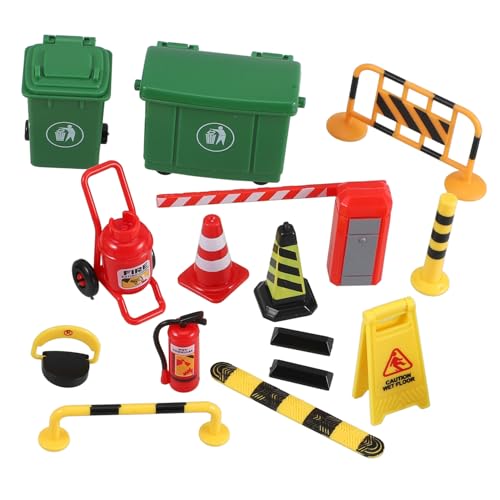 Alasum Tisch-mini-straßenschilder Simulation Von Straßensperren Verkehrsspielset Für Kinder Straßensperren-Spielzeug Lernspielzeug Für Den Verkehr von Alasum