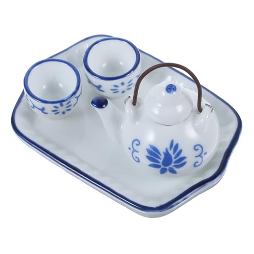 Alasum 1 Set Miniatur-teeservice Aus Porzellan Tassen Puppenhaus Mini- Set Rollenspiel Spielzeug Miniatur- Tasse Ornament von Alasum