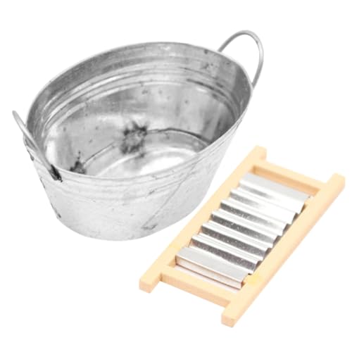 Alasum 1 Satz Miniaturmodell Waschbrett mit Eimer Niedliches Puppenhaus Zubehör für Dekoration für Innen und Außenbereiche Robustem und Perfektes für Miniaturliebhaber Alasum 1 Satz Miniaturmodell Waschbrett mit Eimer Niedliches Puppenhaus Zubehör für Dekoration für Innen und Außenbereiche Robustem und Perfektes für Miniaturliebhaber von Alasum