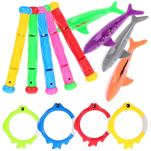 Alasum Pool Playtime 13-teiliges Tauchspielzeug-Set Tauchhai-tauchen Und Wasserpoolspielzeug Für Mädchen Im Alter Von 4–12 Jahren Tauchspielzeug Für Jungen Und Mädchen von Alasum