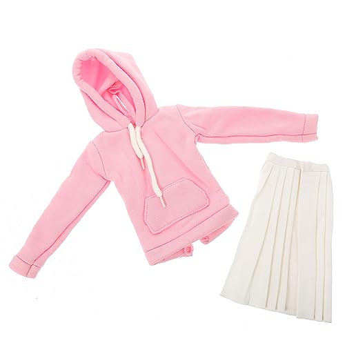 Alasum Kleiderset Für Mini-Puppen Modischer Pullover Weißer Rock Für 60-cm-Puppen Ankleide-Outfits Hut Dekorative Puppenkostüme von Alasum
