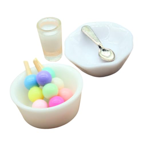 Alasum Mini-Dessert-lebensmittelmodelle Für Puppenhaus-Snack- Realistisches Harzhandwerk Mini-Snack-Modell-Sets von Alasum