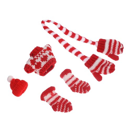 Alasum Warmes Gestricktes Puppen-Outfit-Set Inklusive Pullover Handschuhen und Socken Als Dekoration für Das Puppenhaus. von Alasum