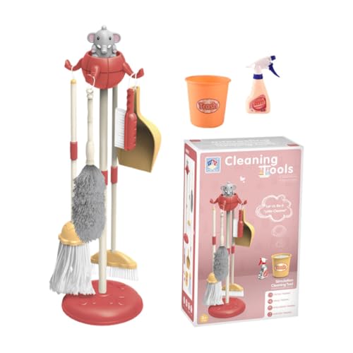 Alasum 1 Satz Reinigen Kleines Reinigungsspielzeug Tell Dir Vor, Zu Rollenspiel-reinigungsspielzeug Fegendes Kinderreinigungsspielzeug Plastik Rosa von Alasum
