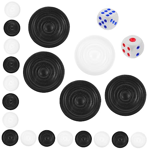 Alasum Backgammon-stücke Ersatz 1 Satz Kunststoff-schachfiguren Backgammon-Set-zubehör für Jungen und Mädchen von Alasum