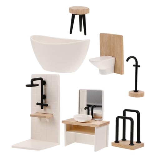Alasum Puppenhaus Miniatur-möbel-Set 1 Set Von Miniatur-Badezimmer-Set Für Puppenhaus Puppe Badezimmer-Set 7-teilig Miniatur-Badezimmer Alasum Puppenhaus Miniatur-möbel-Set 1 Set Von Miniatur-Badezimmer-Set Für Puppenhaus Puppe Badezimmer-Set 7-teilig Miniatur-Badezimmer von Alasum