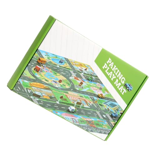 Alasum 1 Satz Spielmatten-Set Für Kleinkinder Kinderautos Spielmatte Einkaufswagen Fahrzeugspielzeug Mini- Parkspiel Glasur von Alasum