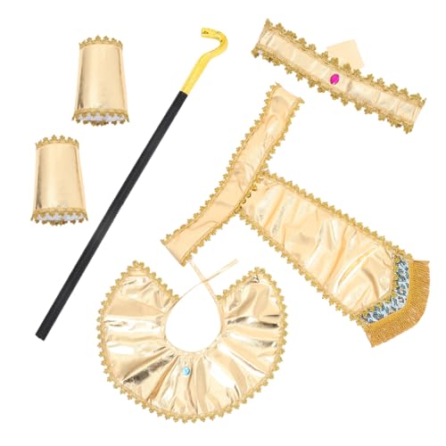 Alasum 1 Satz -kleidungszubehör Party-Cosplay-Accessoires Halloween-versorgung Mit Ägyptischen Pharaonen -kostümset Halloween-kostüm des Ägyptischen Stoff Golden von Alasum
