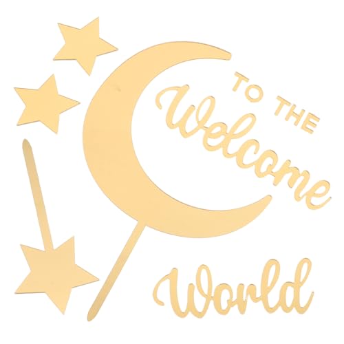Alasum Babyparty-kuchendekorationen Mit Acryl-mondstern-toppern Partyzubehör Zur Enthüllung Des Geschlechts Für Den Besonderen Tag Des Babys Alasum Babyparty-kuchendekorationen Mit Acryl-mondstern-toppern Partyzubehör Zur Enthüllung Des Geschlechts Für Den Besonderen Tag Des Babys von Alasum