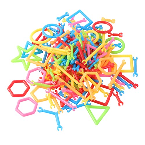 Alasum Bauspielzeug-Set Pädagogisches BAU- Und Ingenieurs-Puzzle Für Kleinkinder Zusammenbau Von Blöcken Sicher Bemalt Stapelspielzeug Zufällig von Alasum