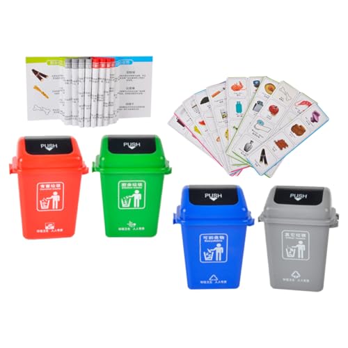 Alasum Lernset Zum Müllsortieren – Spielzeug Zum Sortieren Von Recyclingtonnen Für Kinder 1 Set Pädagogisches Lehrmittel von Alasum