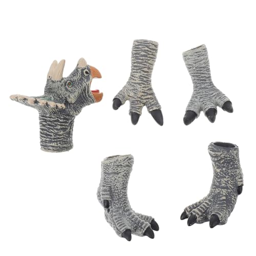 Alasum 1 Set Dinosaurier Fingerpuppen Figurenspielzeug Kinderbade Fingerpuppen Märchen Zeitpuppe Kleinkind Puppenspielzeug Kinderspielzeug Tier Handpuppe Mini Tiere von Alasum