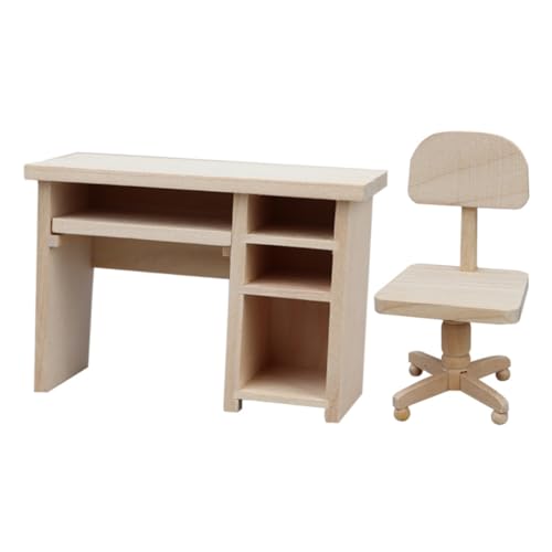 Alasum 1 Set Mini Möbelset Stühle Mini Stuhl Dekoration Mini Möbelmodelle Miniatur Klassenzimmer Schreibtischstuhl Modell Miniaturen Puppenhausmöbel Miniatur Möbelmodell Holz von Alasum