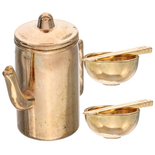 Alasum Puppenhaus Zubehör Mini Schüssel Wasserkocher Stäbchen Set Geschirr Ornament Für Miniatur Alasum Puppenhaus Zubehör Mini Schüssel Wasserkocher Stäbchen Set Geschirr Ornament Für Miniatur von Alasum