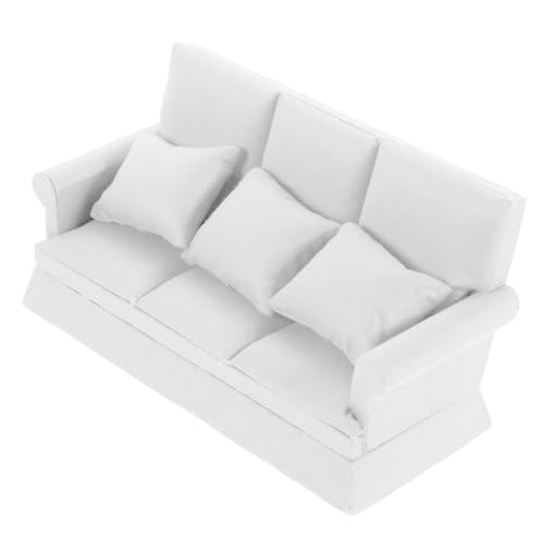 Alasum 1 Set Miniatur-puppenhaus-Sofa Für Jungen Und Mädchen Puppenhaus-möbelset Mit 3 Kissen Für Die Wohnzimmerdekoration von Alasum