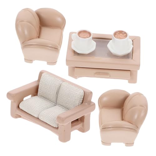 Alasum Miniatur-Sofa-Spielzeug Für Rollenspiele Kunstharz Basteln Miniaturmöbel Puppenhaus-möbelset von Alasum