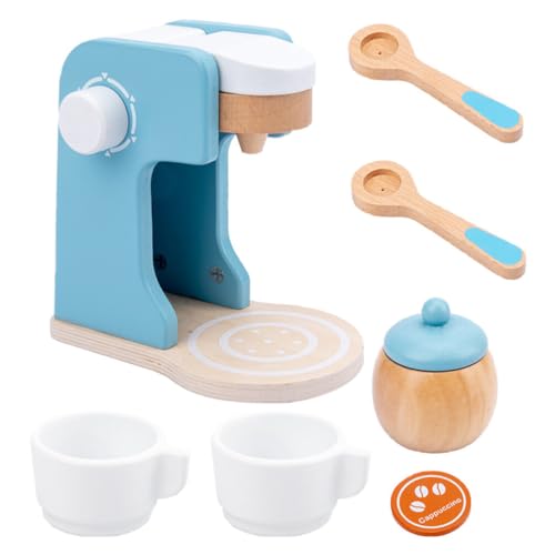 Alasum 1 Set Puppenhaus-Miniatur-Kaffeemaschine Mini-Simulations-Kaffeemaschine Puppenhaus-Küchen-Dekor-Zubehör Für Rollenspiele Blau von Alasum