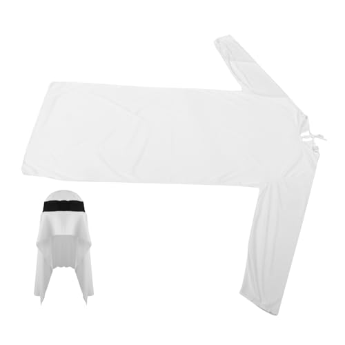 Alasum 1 Set Robe Mit Hut Muslim Thobe Herren Arabische Thobe Mit Hut Für Cosplay -Karnevalsrollenspiel () von Alasum