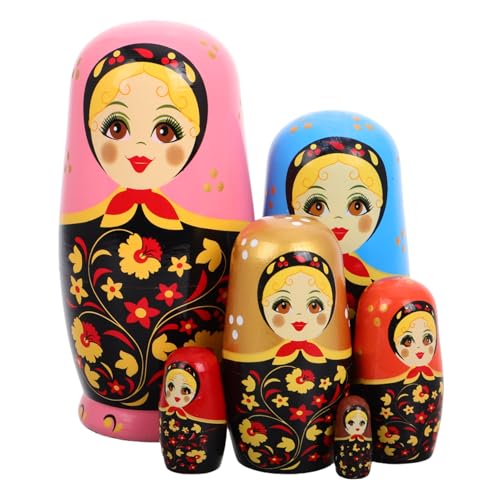 Alasum Nesting Dolls Set 6 Stück Handgefertigte Russische Holzpuppen Stapelspielzeug Für Kinder Kind Alasum Nesting Dolls Set 6 Stück Handgefertigte Russische Holzpuppen Stapelspielzeug Für Kinder Kind von Alasum