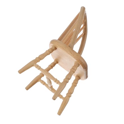 Alasum 1 Stück Mini-stuhldekoration Weißes Stuhlmodell Hocker Stühle Puppenhausverzierung Mini-Stuhl-Modell Kleines Möbelspielzeug Kleiner Stuhl Handwerk Mini-stuhlfigur Hölzern von Alasum