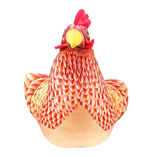 Alasum 1 Stück große Hühnerpuppe Huhn kreative Puppe weiches Kükenspielzeug Plüsch Kinderspielzeug Puppe Geburtstagsgeschenk lustige Puppe PP Baumwolle Yellow von Alasum