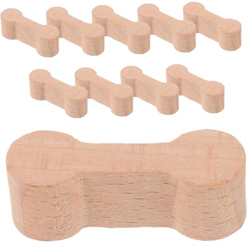 Alasum Holzspielzeug Gleisverbinder 10er Set Jungen Und Mädchen Eisenbahnschienenverbinder Kleinkind Lernspielzeug von Alasum