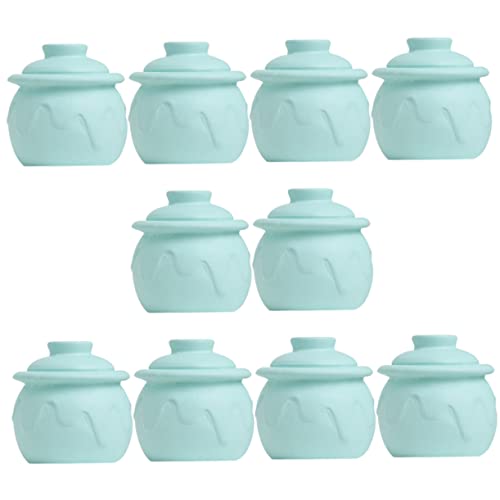 Alasum 10 Stück Lebensmittel Und Gläser Puppenhauszubehör Spielhaus Requisite Mini Einmachglas Modell Kleines Hausdekor Kinderspielzeug Miniaturgläser Mini Himmelblaues von Alasum