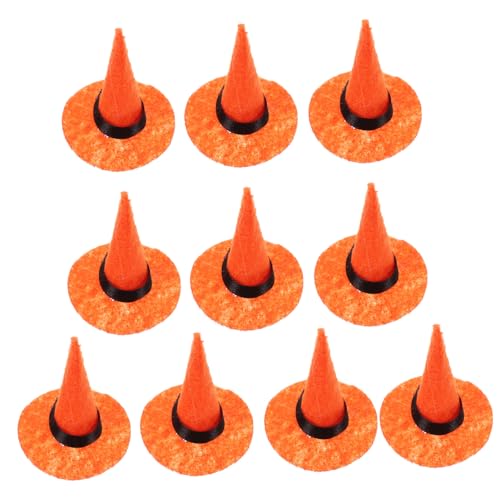 Alasum 10 Teiliges Mini Halloween Hexenhüte aus Filz Kleine Hexenhüte für Party und Gnome Dekoration Einzigartiges Design und Vielseitig für Cosplay und Halloween Feiern von Alasum