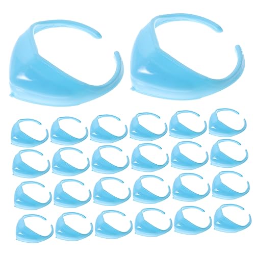 Alasum 100St Puppenzubehör Kühler Hauptstütze Fälschung Jumbo-Ornamente verkleidung für Minimasken zur Dekoration Mini-Masken-Party-Dekorationen Plastik Sky-Blue von Alasum