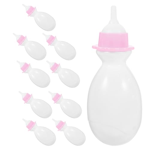 Alasum 10St Babyflasche kinderspielzeug Spielzeugflasche puppenfläschchen puppenzubehör Babypuppensachen Mini-Milchflaschen kleine Futterflaschen Plastik Weiß von Alasum