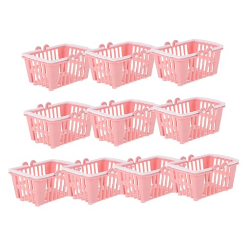 Alasum Mini-einkaufskorb-Set 10 Stück Miniatur-körbe Mit Griffen Spielzeugkorb Für Puppenhaus-zubehör Supermarkt-Requisiten von Alasum