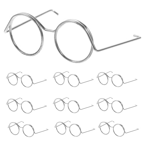 Alasum 10St Puppenbrille Mini- Zubehör für Babypuppen Puppenhaus Mädchen Puppen puppenkleidung Puppenmode Mini-Brillengestell winziger Brillenrahmen Eisen Silver Alasum 10St Puppenbrille Mini- Zubehör für Babypuppen Puppenhaus Mädchen Puppen puppenkleidung Puppenmode Mini-Brillengestell winziger Brillenrahmen Eisen Silver von Alasum