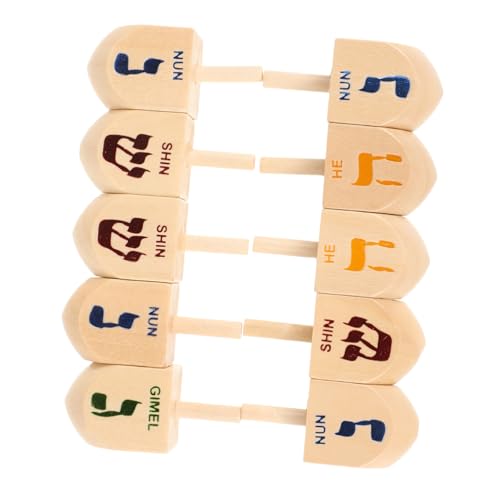 Alasum 10Stücke Holz Dreidel Set für Chanukka Ergonomisches Design für Gruppenaktivitäten Festliche und Traditionelle Feiertagsgeschenke Alasum 10Stücke Holz Dreidel Set für Chanukka Ergonomisches Design für Gruppenaktivitäten Festliche und Traditionelle Feiertagsgeschenke von Alasum