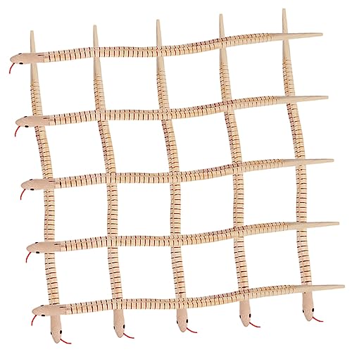 Alasum 10Stücke Teiliges Kreatives Holzschlangen Spielzeugset Realistische Unvollendete Holzschlangen für DIY Projekte Lebendiges Sensorisches für Dekoration von Alasum