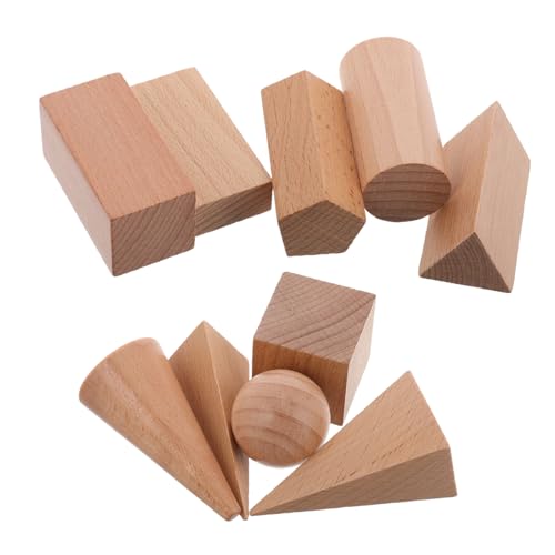 Alasum 10pcs Geometrie Lernen Holzblöcke Holz Geometrische Massive Holzmusterblöcke Form Spielzeug Homeschool Liefert Feste Geometrische Modellmodelle Feste Geometrie Bausteine von Alasum
