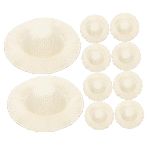 Alasum Puppenzubehör 10 Stück Mini-strohhüte Puppenkopfbedeckungen Für Kleinkinder Bastelprojekt-Spielzeug Alasum Puppenzubehör 10 Stück Mini-strohhüte Puppenkopfbedeckungen Für Kleinkinder Bastelprojekt-Spielzeug von Alasum