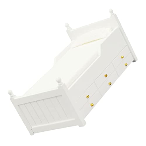 Alasum Puppenhausmöbel 12 Maßstab Miniatur Schlafzimmer Öbel Für Puppenhaus Dekoration Klassisches Design Für Puppenmöbel Puppenstubenmöbel von Alasum