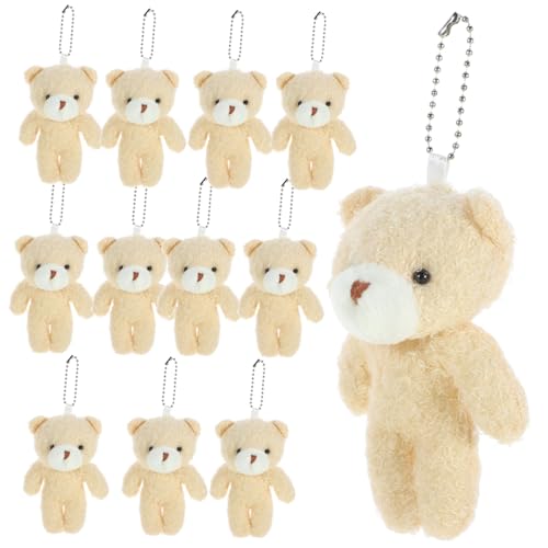 Alasum 12 Stück Anhänger Rucksack Hängespielzeug Kuscheltiere Schlüsselanhänger Kuscheltier Schlüsselanhänger Bär Schlüsselanhänger Charm Schlüsselanhänger Bär Anhänger Mini Bär von Alasum