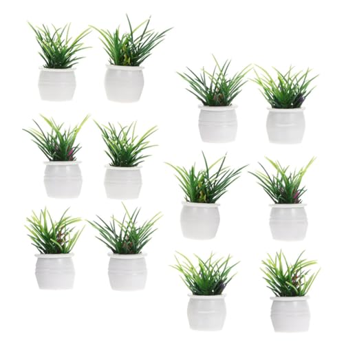 Alasum 12 Stücke Mini Bonsai Modell Set Tiny House Decor Garten Landschaftsbau Ornament Miniatur Pflanzen Für Puppenhaus von Alasum