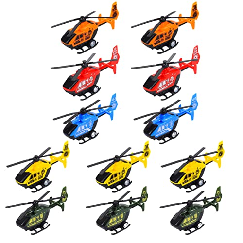 Alasum 12 Stück Rückzugshubschrauber Flugzeuge Fliegende Spielzeuge Minispielzeug Kinderspielzeug Kleinkindspielzeug Für Jungen Flugzeugspielzeug Für Kleinkinder von Alasum