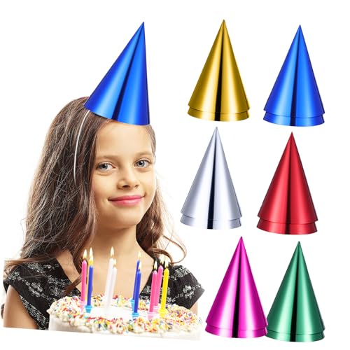 Alasum 12 Stück Teiliges Partyhüte aus Papier mit Metallic Folie Bunte Geburtstagskegel für Kindergeburtstag Leichte Wiederverwendbare Karnevalsdekorationen in Gold Silber Rot Grün Blau Alasum 12 Stück Teiliges Partyhüte aus Papier mit Metallic Folie Bunte Geburtstagskegel für Kindergeburtstag Leichte Wiederverwendbare Karnevalsdekorationen in Gold Silber Rot Grün Blau von Alasum