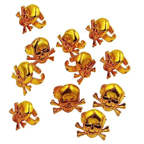 Alasum 12 Stück Teiliges Piratenringe für Goldene Schädelringe Halloween Party Zubehör Einheitsgröße für Jungen und Mädchen Kostüm Requisiten und Mitgebsel für Piratenmotto Feiern Alasum 12 Stück Teiliges Piratenringe für Goldene Schädelringe Halloween Party Zubehör Einheitsgröße für Jungen und Mädchen Kostüm Requisiten und Mitgebsel für Piratenmotto Feiern von Alasum