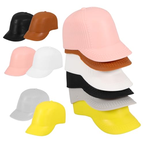 Alasum Sonnenhut Kinder Uv Schutz 12st Mini-Hut-DIY-Requisite Mesh-Flatcap Bucket Hats Damen Puppenkleidung Miniaturfiguren Mädchen Film Puppenaccessoire Kleines Deko-Accessoire Kleine Hüte Plastik von Alasum