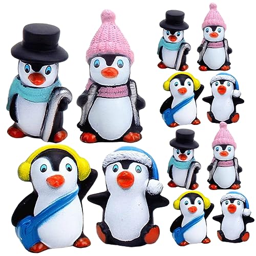 Alasum Pinguin Kuscheltier 12st Winter-pinguin-ornament Kleine Terrarienfigur Positiver Pinguin Pinguin-becher Pinguine Miniaturfiguren Miniaturen Figuren Toy Pinguin- Kleines Pinguindekor Vinyl von Alasum