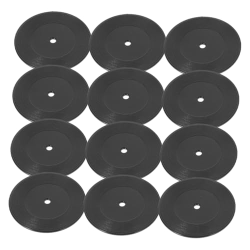 Alasum 12pcs Mini Record Ornament Realistische Miniatur -Vinyl -aufzeichnungen Für Dollhouse Decoration Vintage Dollhouse Möbelzubehör von Alasum