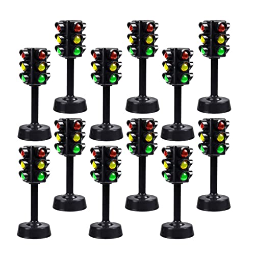 Alasum Signallicht-Modell-Set 12-teilig Mini-ampeln Spielzeug Verkehrslampe Spielzeug Lernen Der Verkehrssicherheit Für Jungen Und Mädchen von Alasum