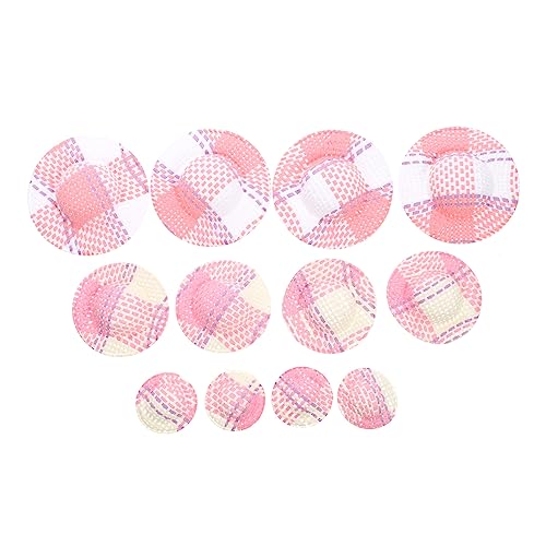 Alasum 12st Bunt Gestreifter Hut Kappe Mini-Hut Kleiner Zylinder Hase Puppenkleidung Hut Mini-Sonnenhut Träger Mini-Craft-hüte Seltsam Mini-puppenmütze Mädchen Deckel Papier von Alasum
